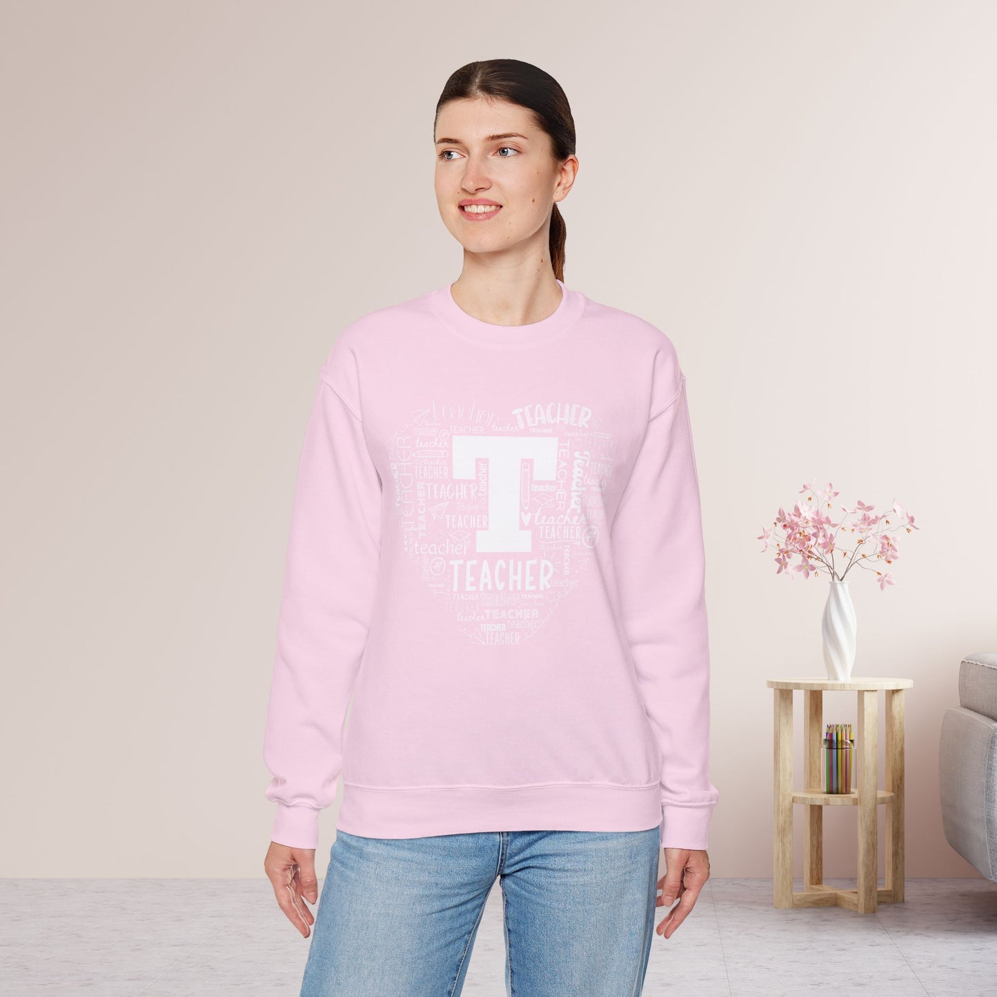 Hot Pink Teacher Sweatshirt for School Teachers