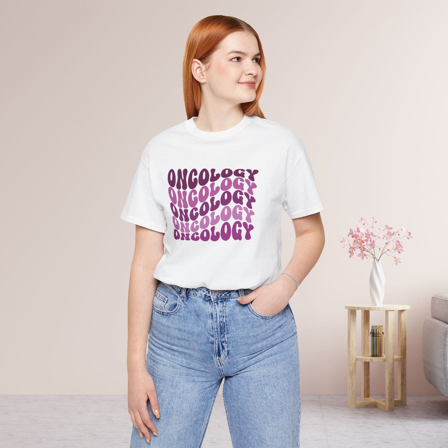 Purple Groovy Oncology Soft Cotton Tee