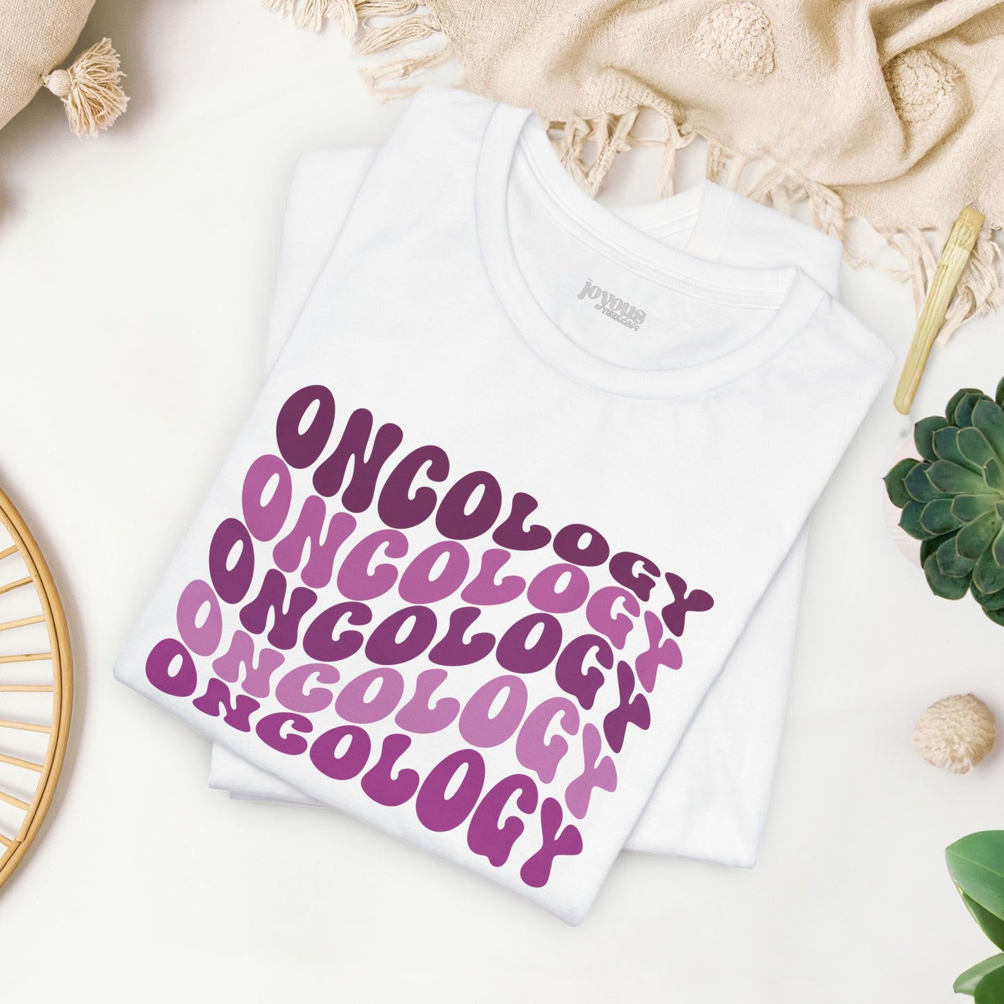 Purple Groovy Oncology Soft Cotton Tee