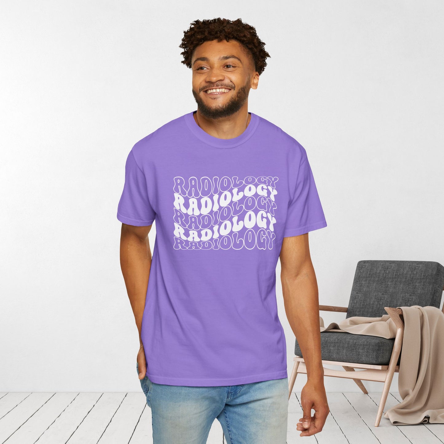 Groovy White Comfort Colors Radiology Tee