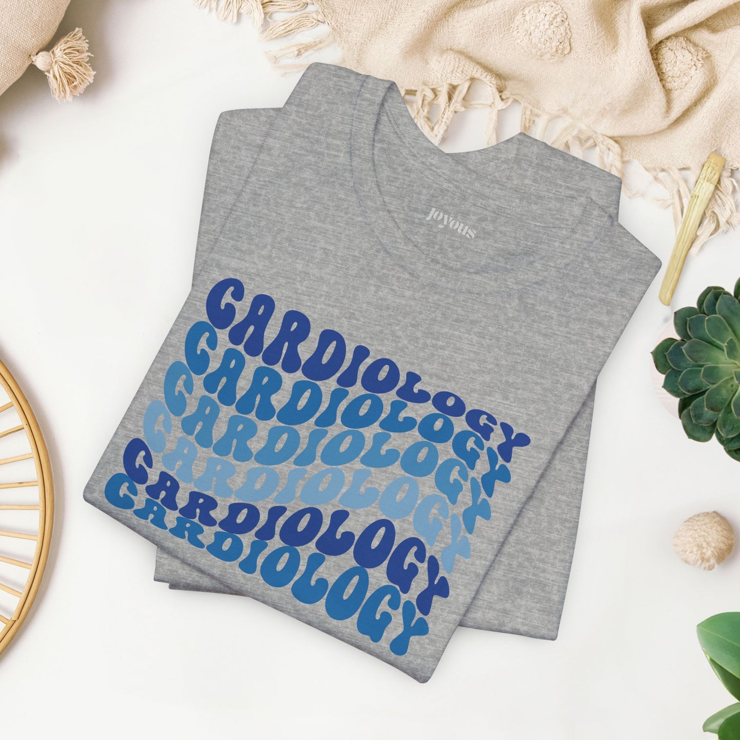 Groovy Blue Cardiology Shirt - Cardiac Nurse Soft Cotton Tee