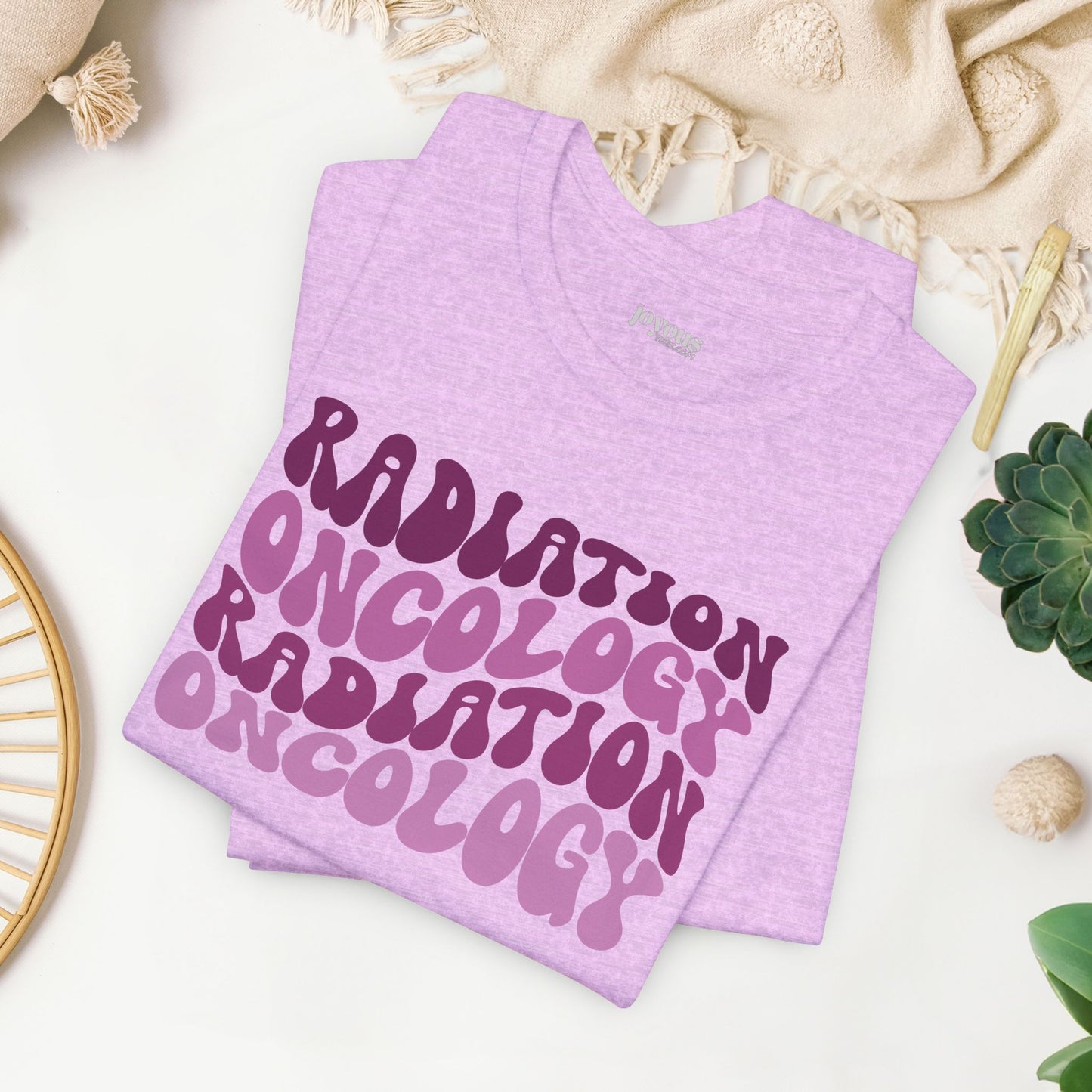 Purple Groovy Radiation Oncology Soft Cotton Tee