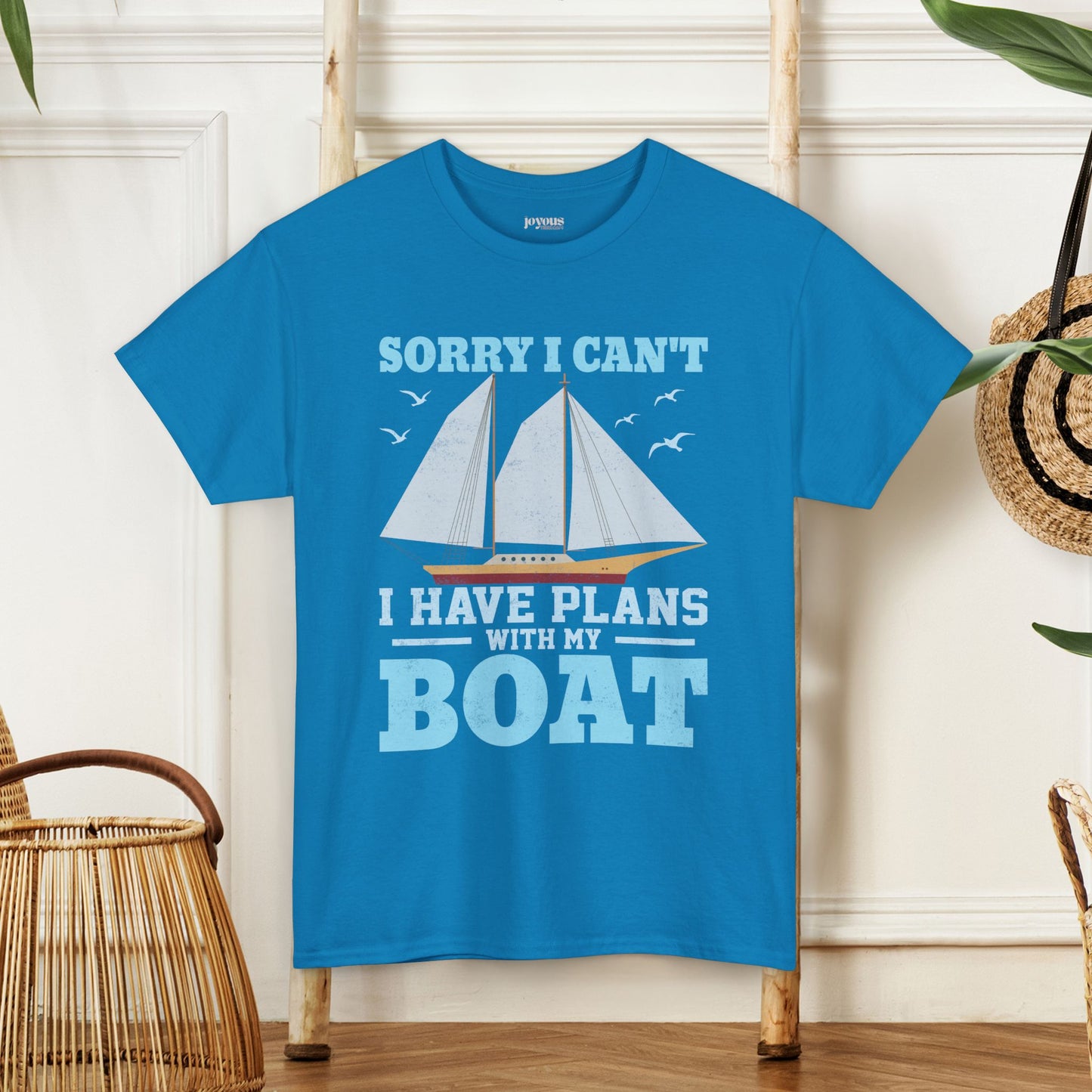 I Have Plans with My Boat T-Shirt - Funny Sailing Heavy Cotton Tee