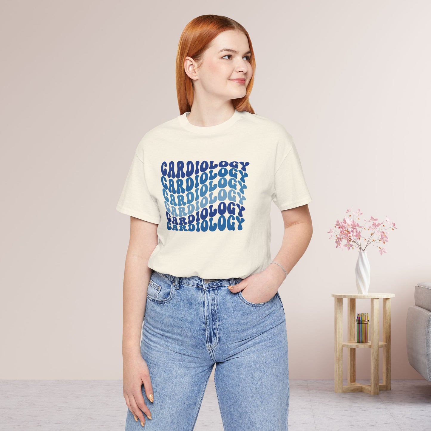 Groovy Blue Cardiology Shirt - Cardiac Nurse Soft Cotton Tee