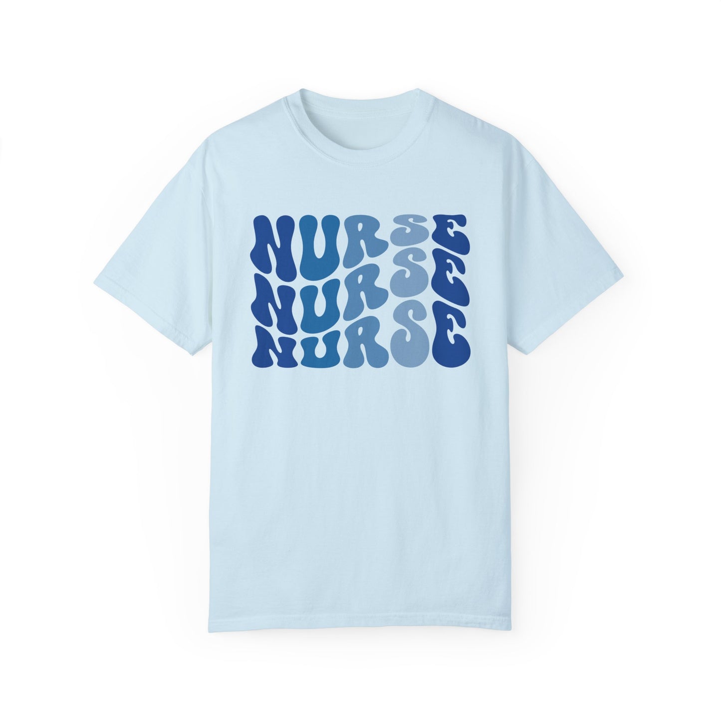 Groovy Blue Comfort Colors Nurse Shirt