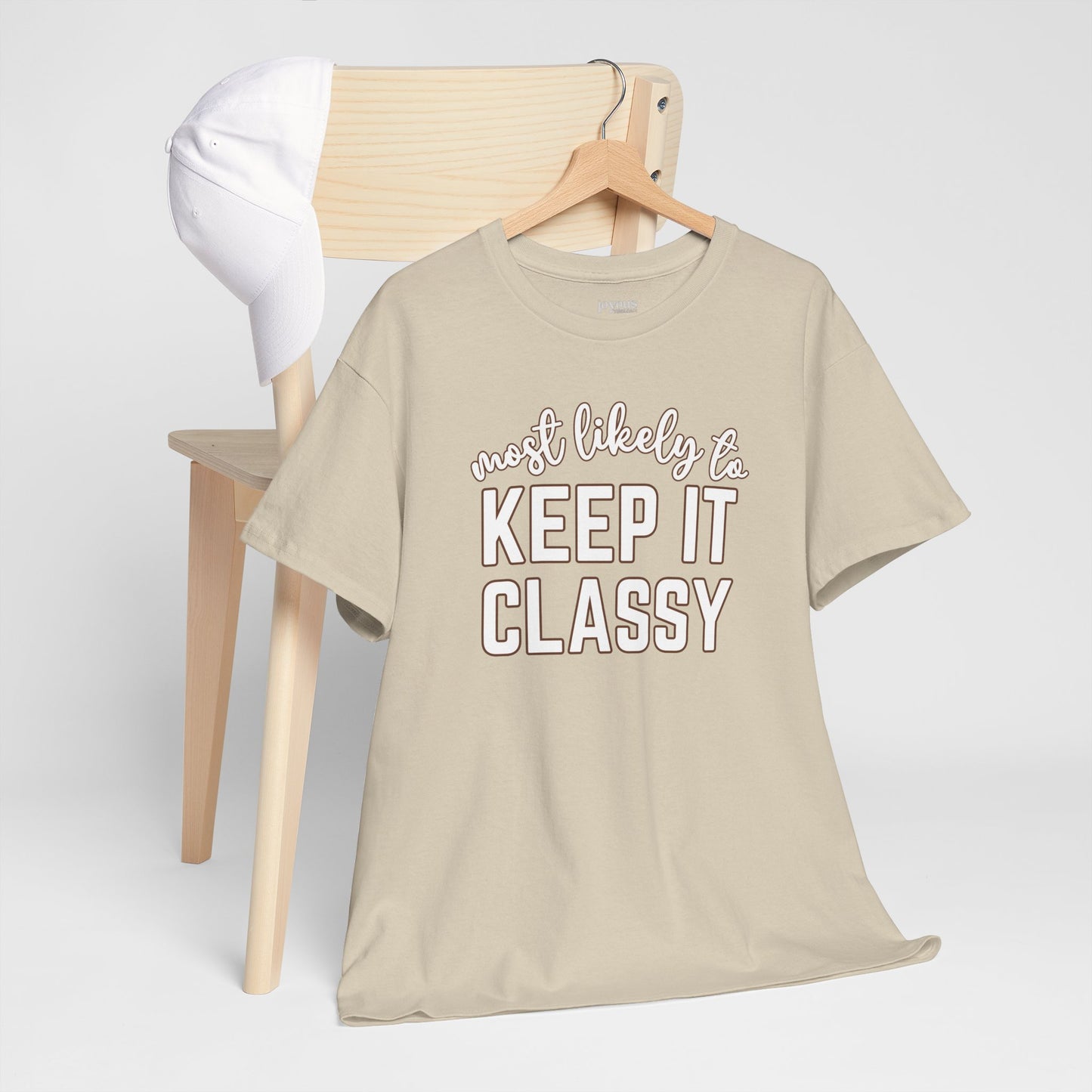 Funny Thanksgiving Shirt - Most Likely To Keep It Classy Heavy Cotton Tee