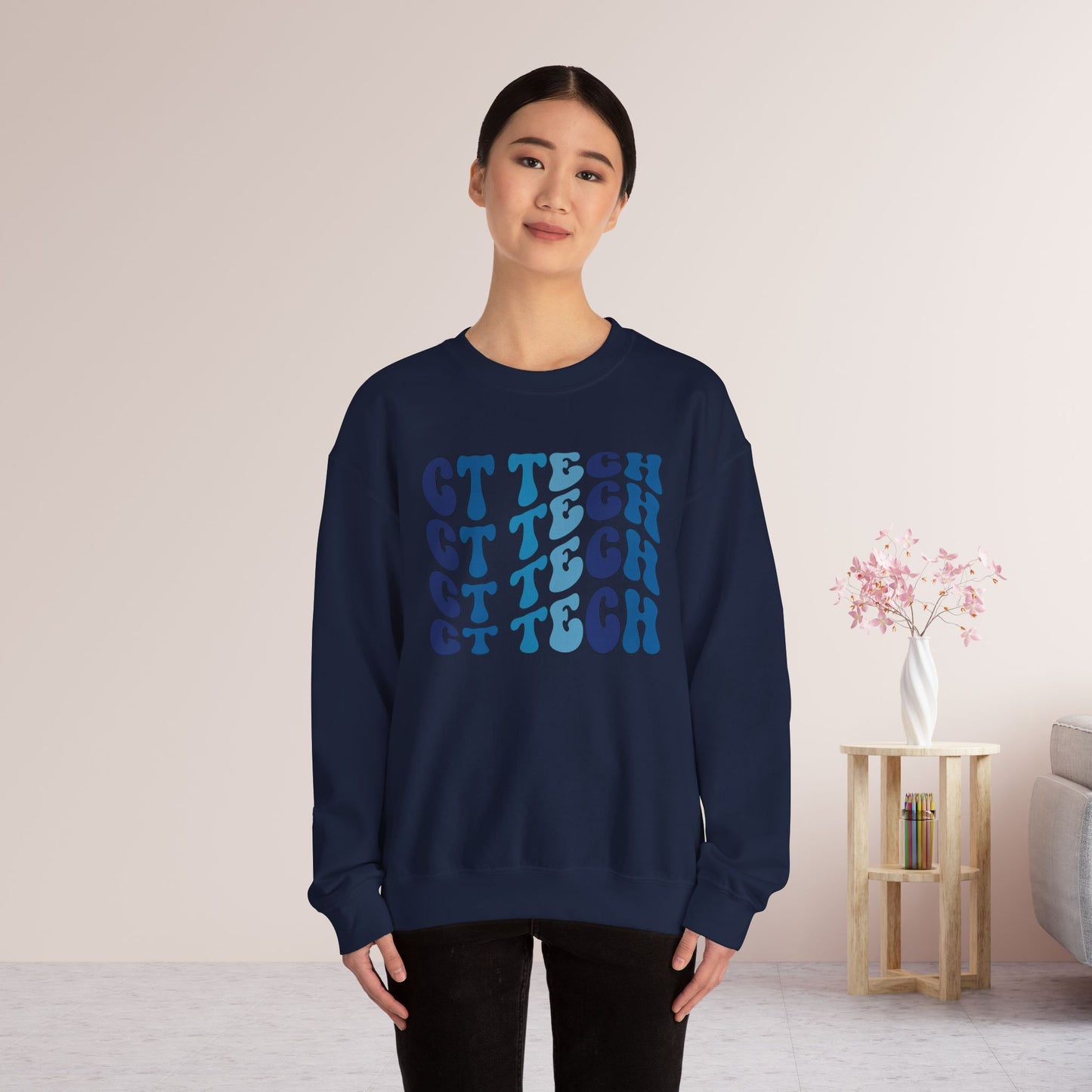 Groovy Blue CT Tech Sweatshirt - CT Technologist Sweater