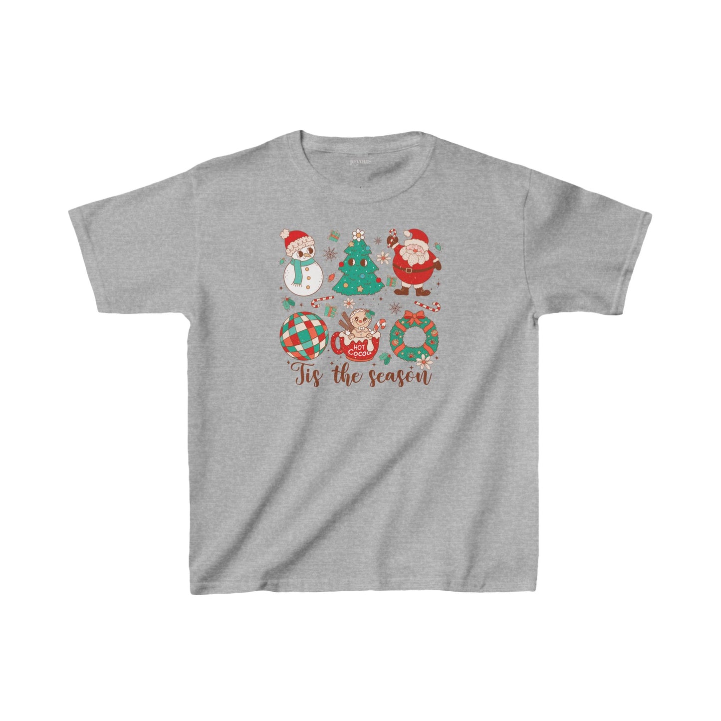 'Tis The Season Youth Christmas Shirt - Retro Christmas Tee