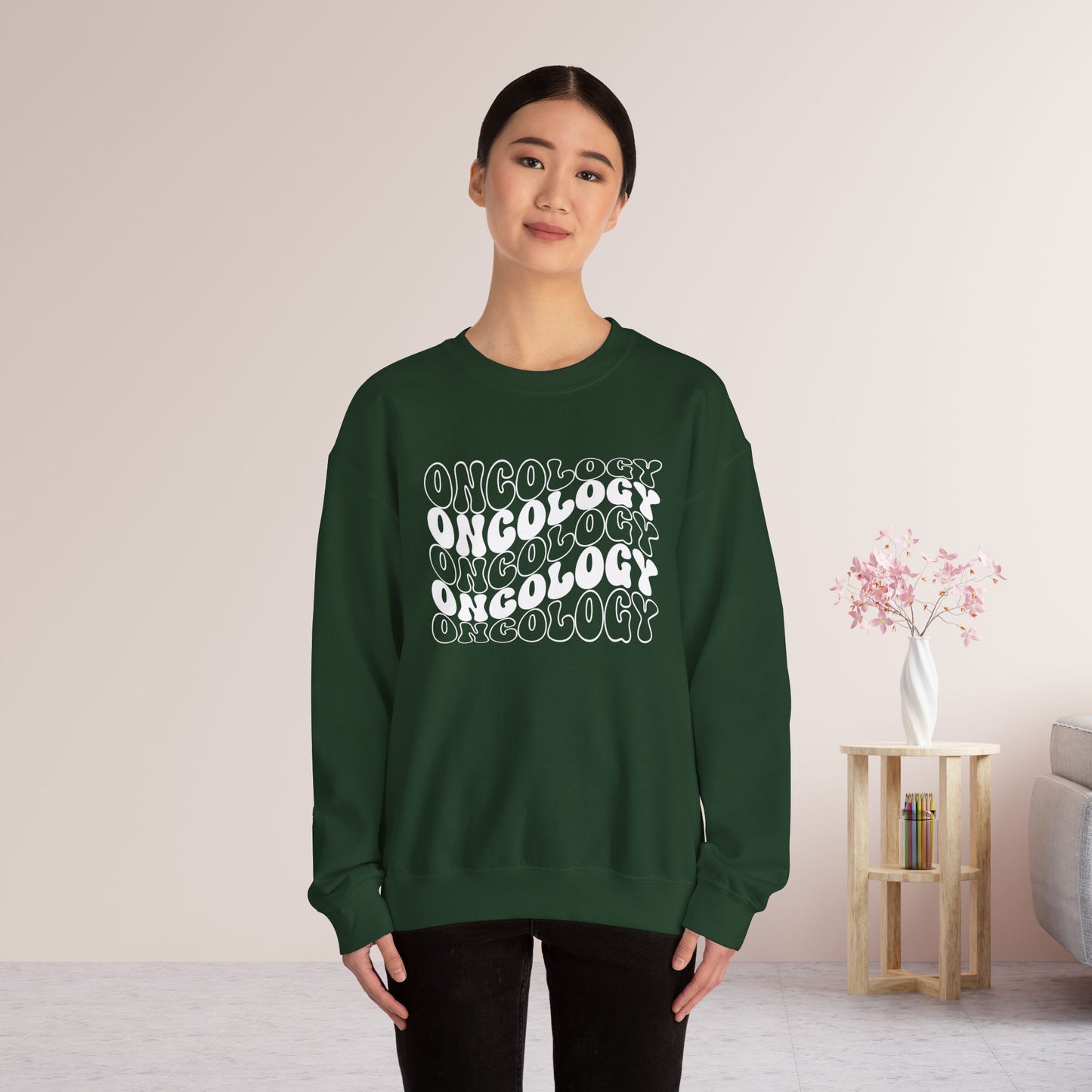 White Groovy Colorful Oncology Sweatshirt