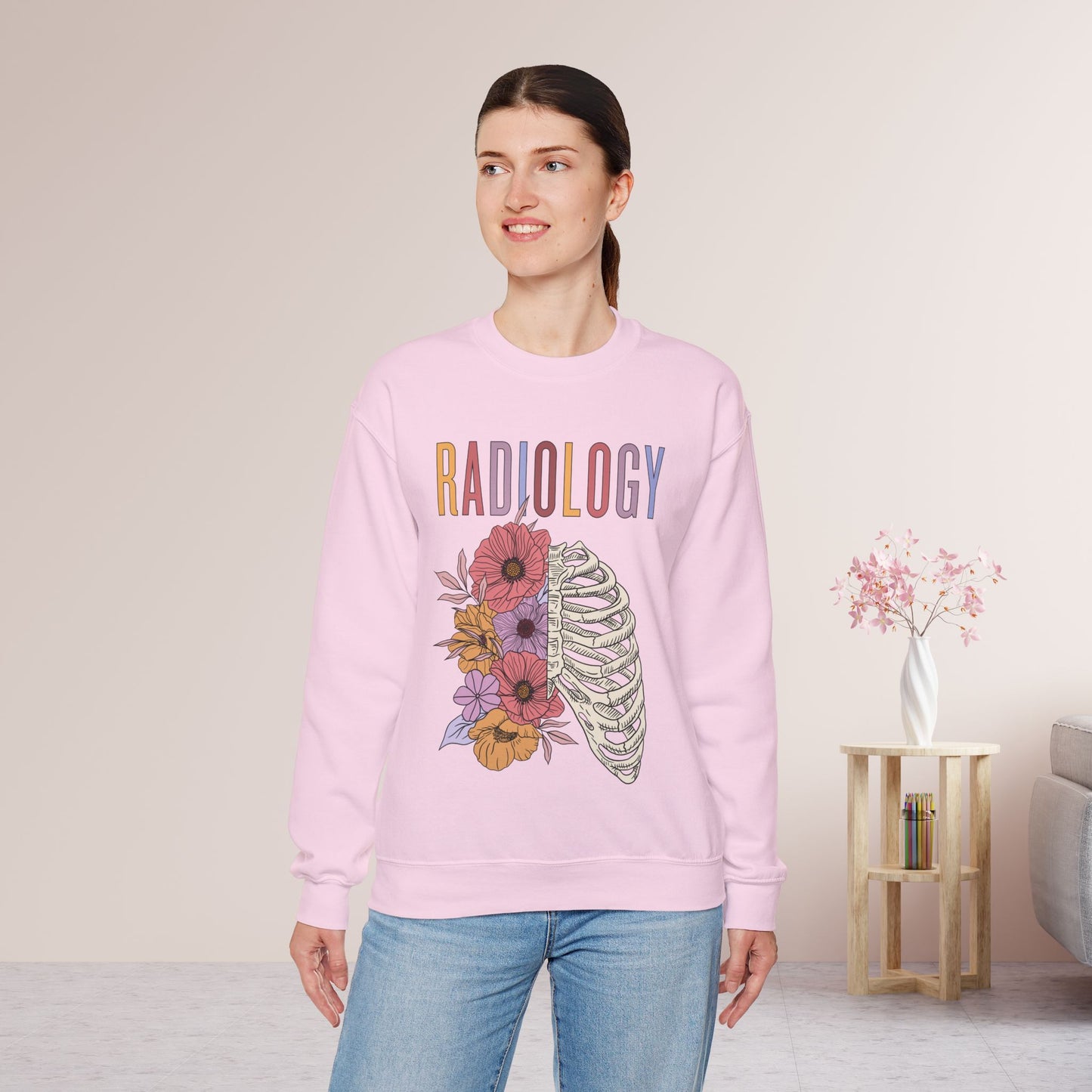 Flower Skeleton Radiology Sweatshirt