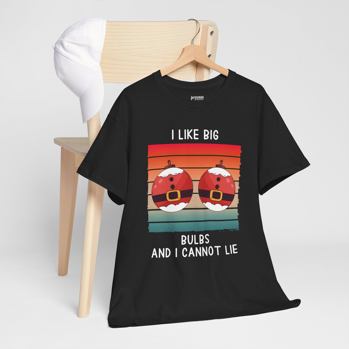 I Like Big Bulbs And I Cannot Lie Funny Christmas Shirt - Matching Family Christmas Heavy Cotton Tee