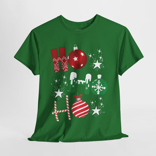 Ho Ho Ho Christmas Shirt - Matching Family Christmas Heavy Cotton Tee