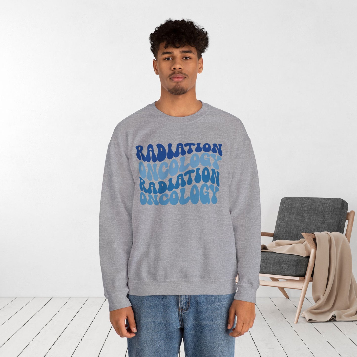 Blue Groovy Radiation Oncology Sweatshirt