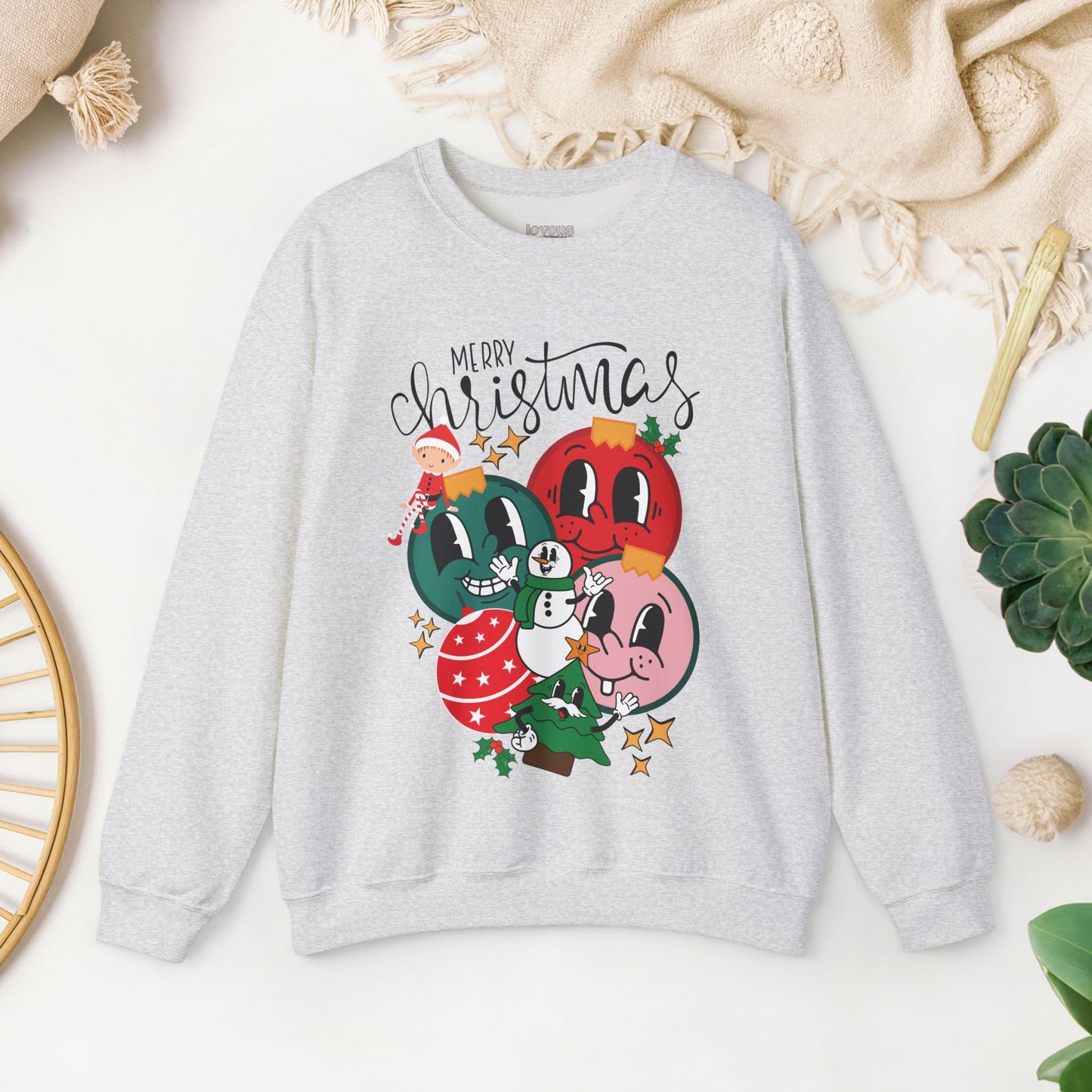 Trendy Christmas Ornament Sweatshirt - Christmas Crewneck Pullover