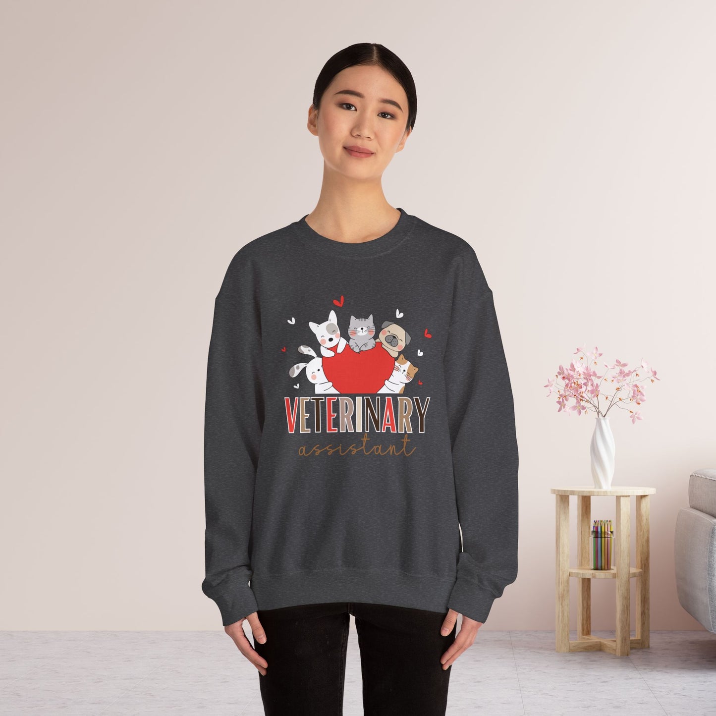 Cute Veterinary Assistant Crewneck Sweatshirt for VET Assistant