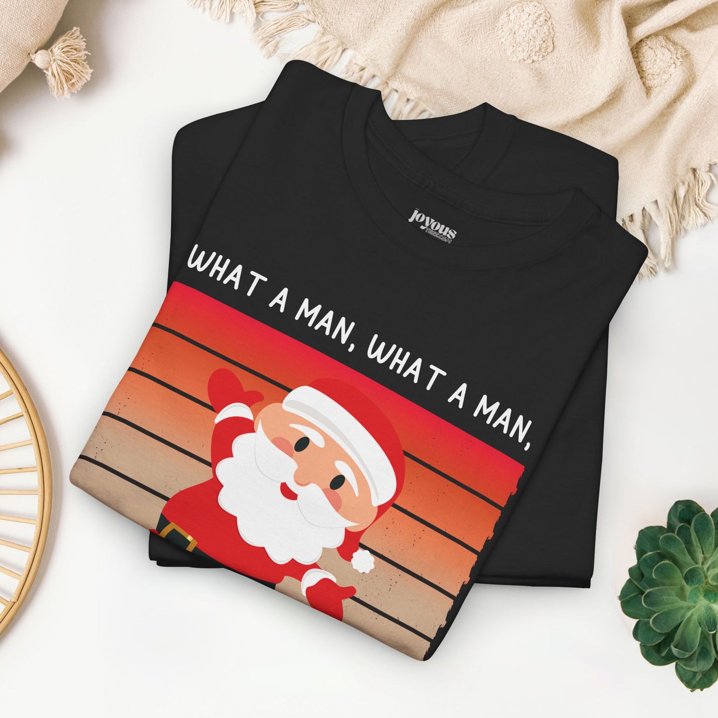 What a Mighty Good Man Funny Christmas Shirt - Matching Family Christmas Heavy Cotton Tee