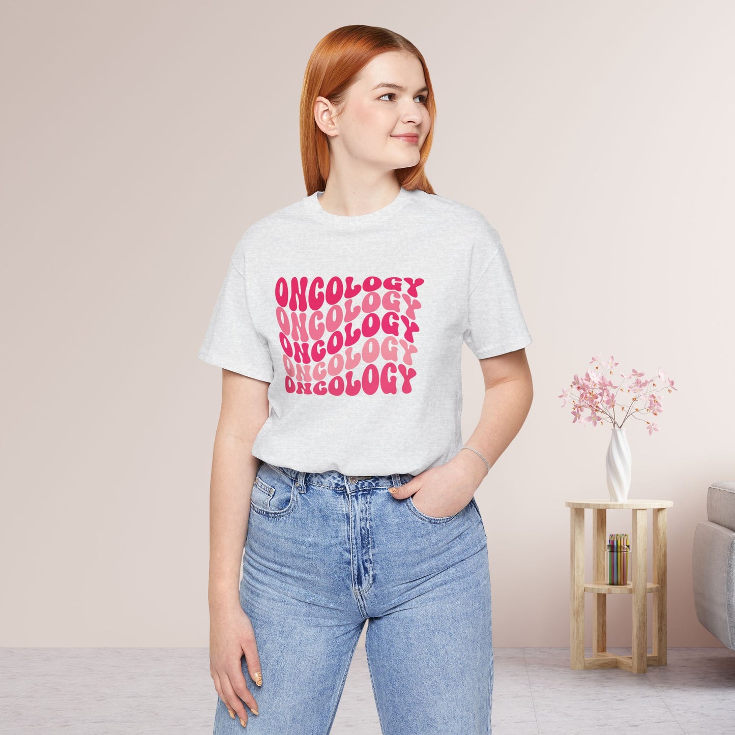 Pink Groovy Oncology Soft Cotton Tee