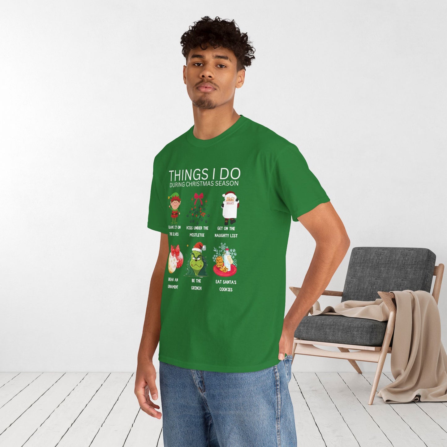 Things I Do Funny Christmas Heavy Cotton Tee