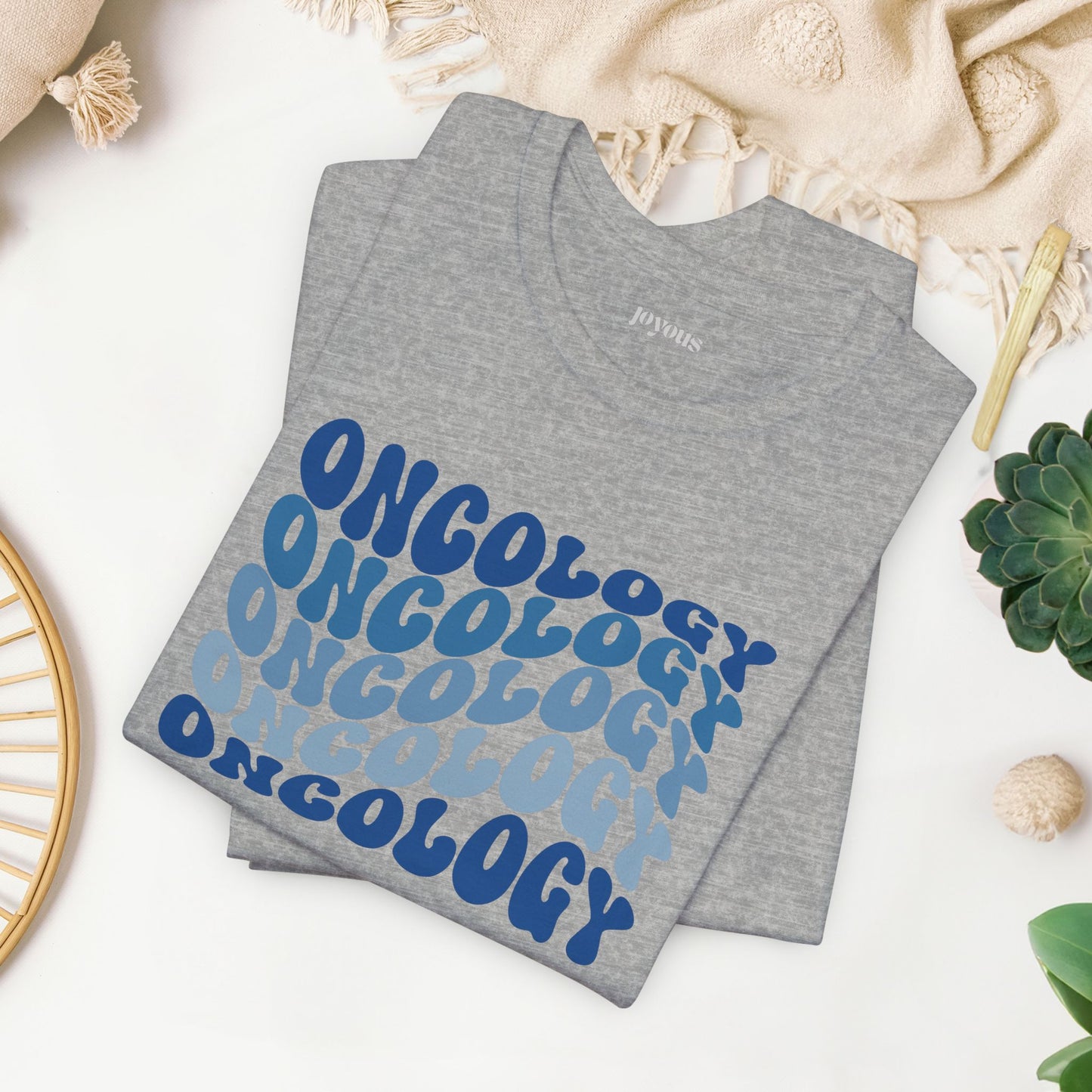 Blue Groovy Oncology Soft Cotton Tee