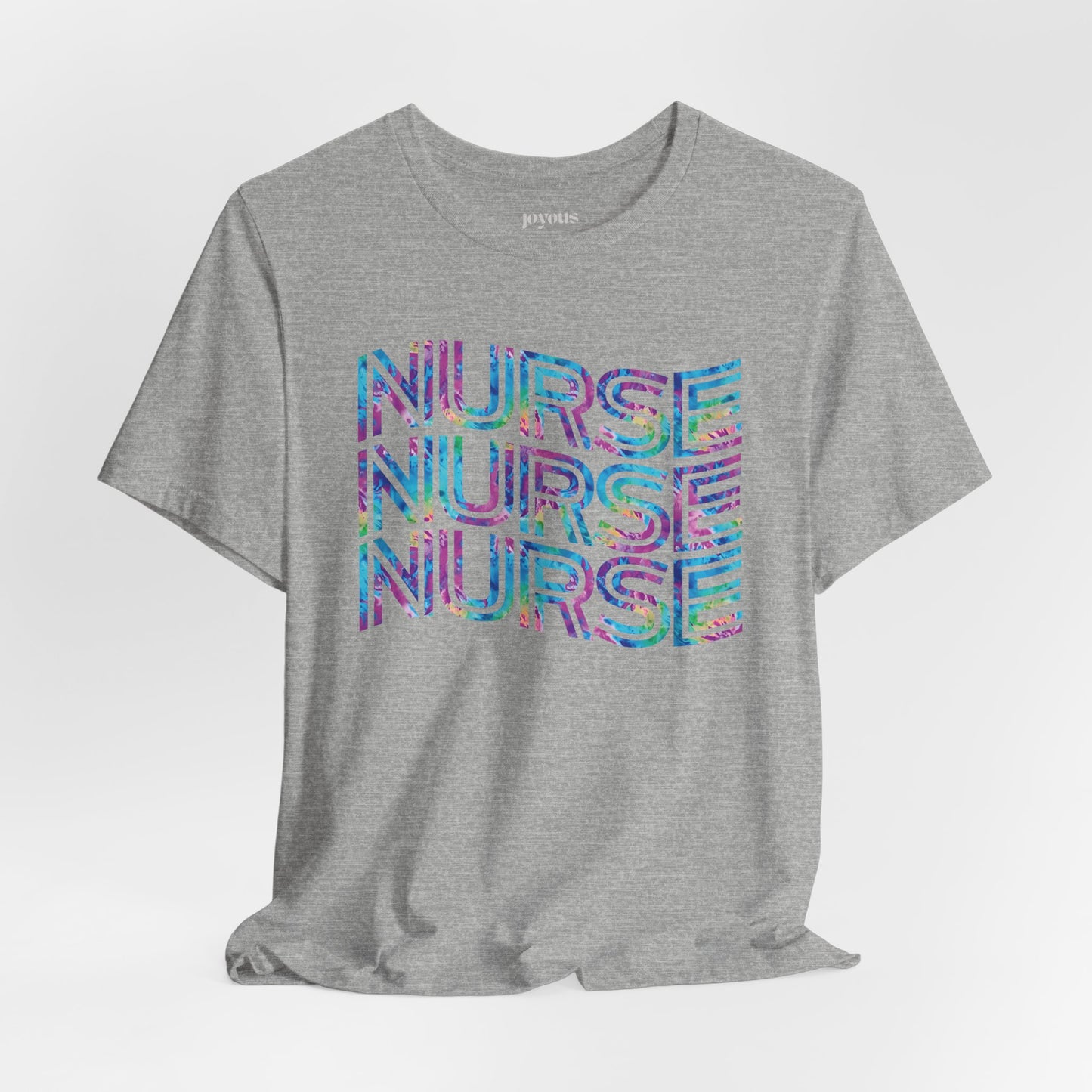 Tie Dye Wavy Nurse Shirt - Registered Nurse Soft Cotton Tee