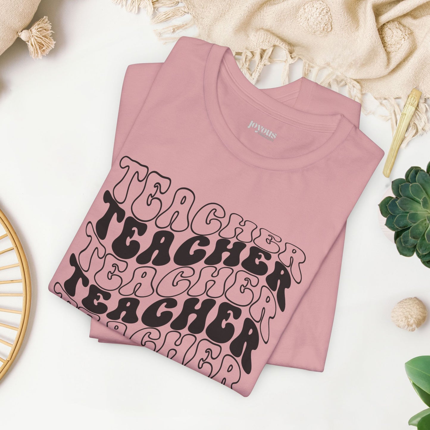 Trendy Groovy Teacher Soft Cotton Tee