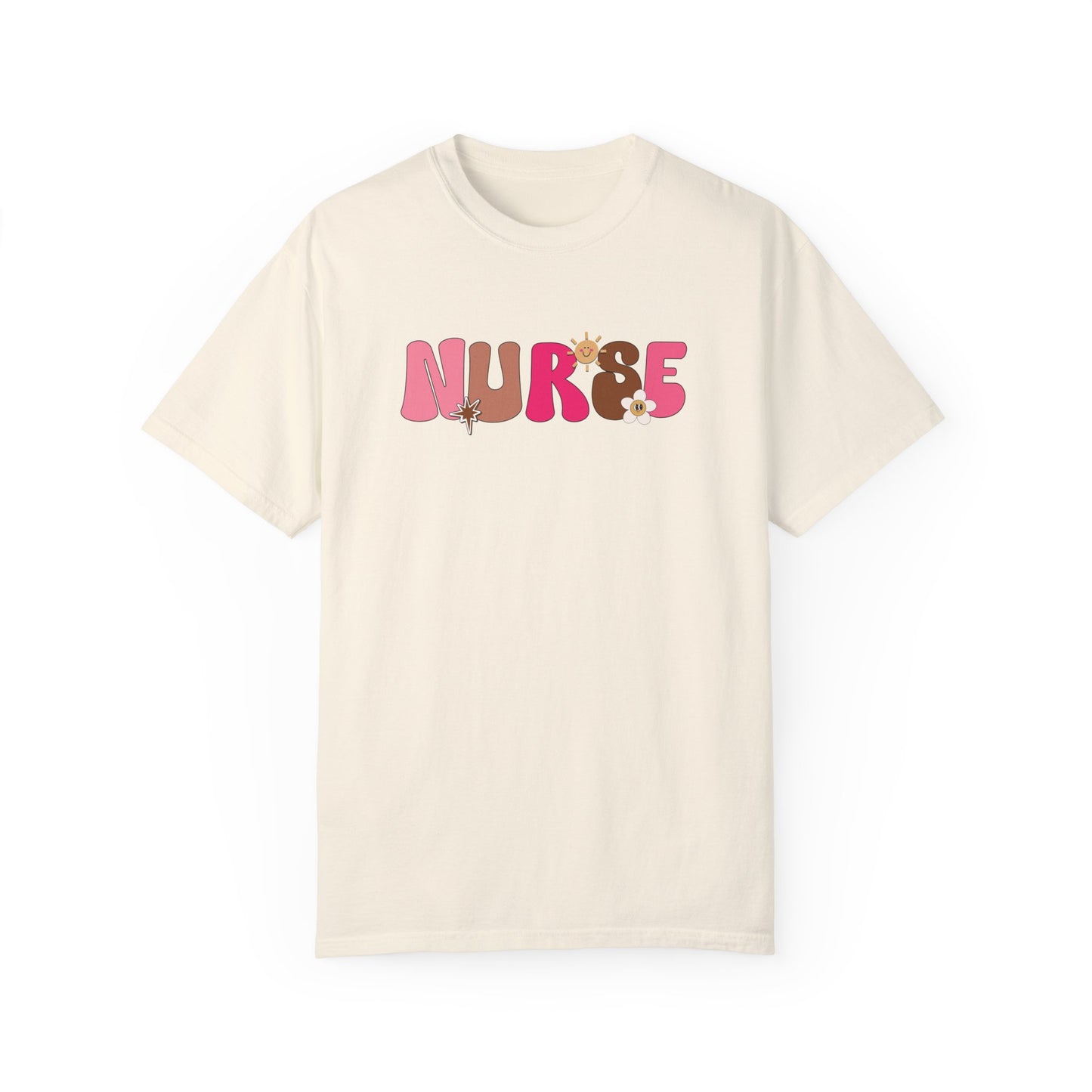 Comfort Colors Pink Groovy Nurse Shirt - It's a Beautiful Day to Save Lives Tee