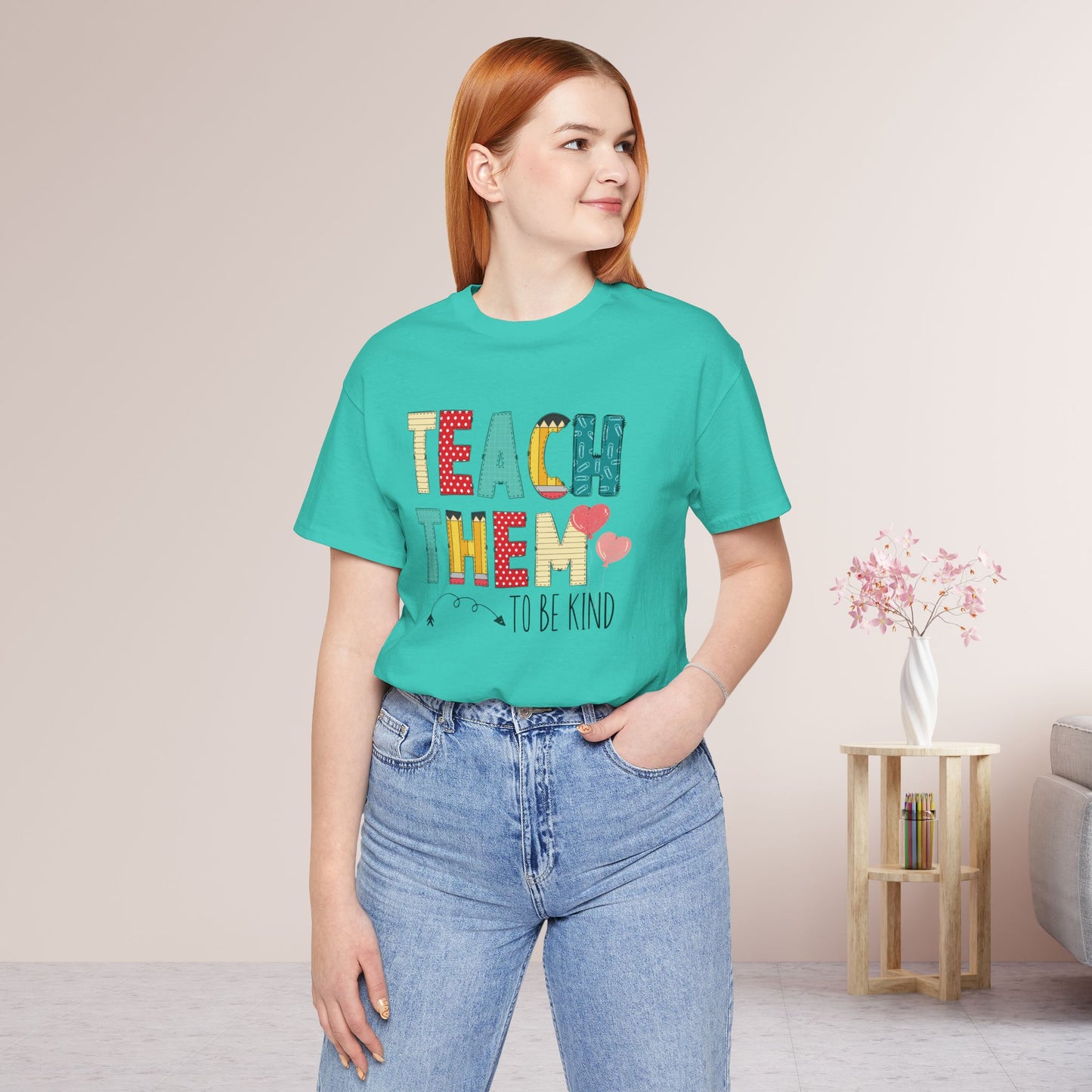 Teach Them to Be Kind Teacher Soft Cotton Tee