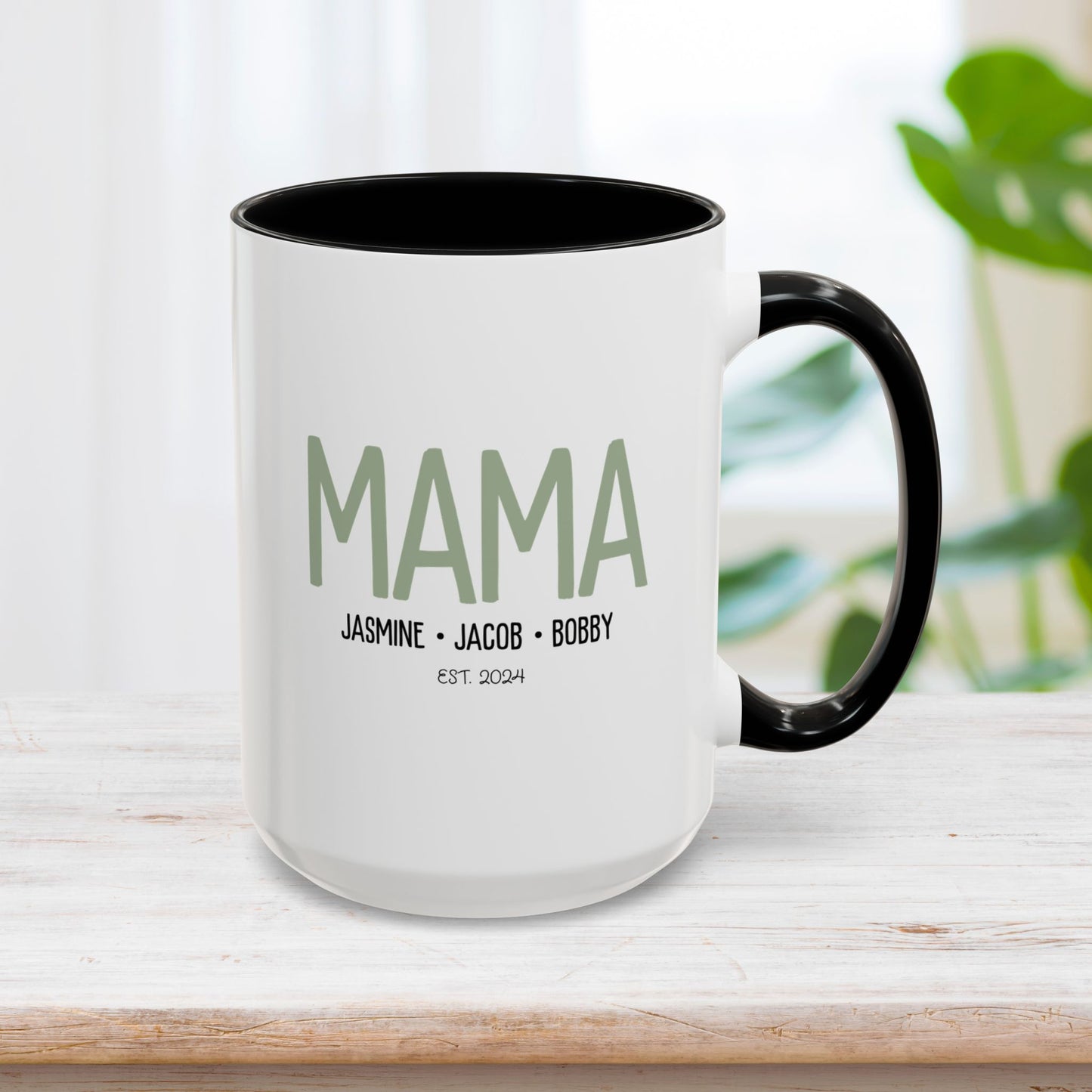 Personalized Mama Coffee Mug with Kids Names - Custom Mom Gifts for Mother's Day