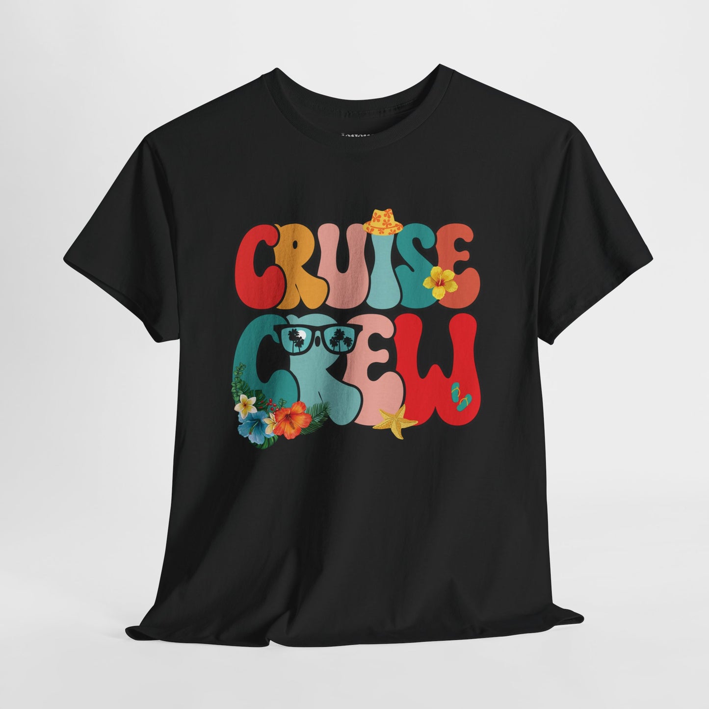 Groovy Cruise Crew Shirt - Family Cruise Vacation Heavy Cotton Tee