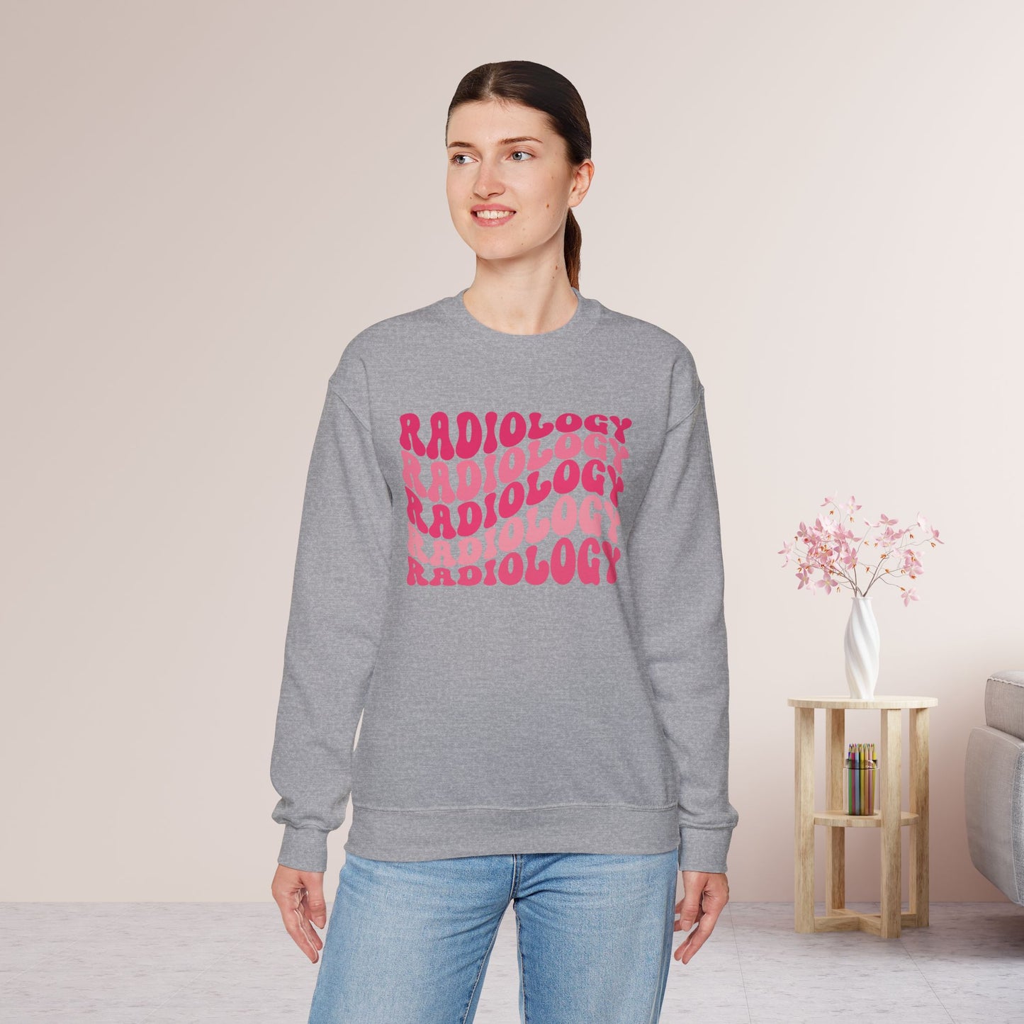 Groovy Pink Radiology Sweatshirt for RAD Technician