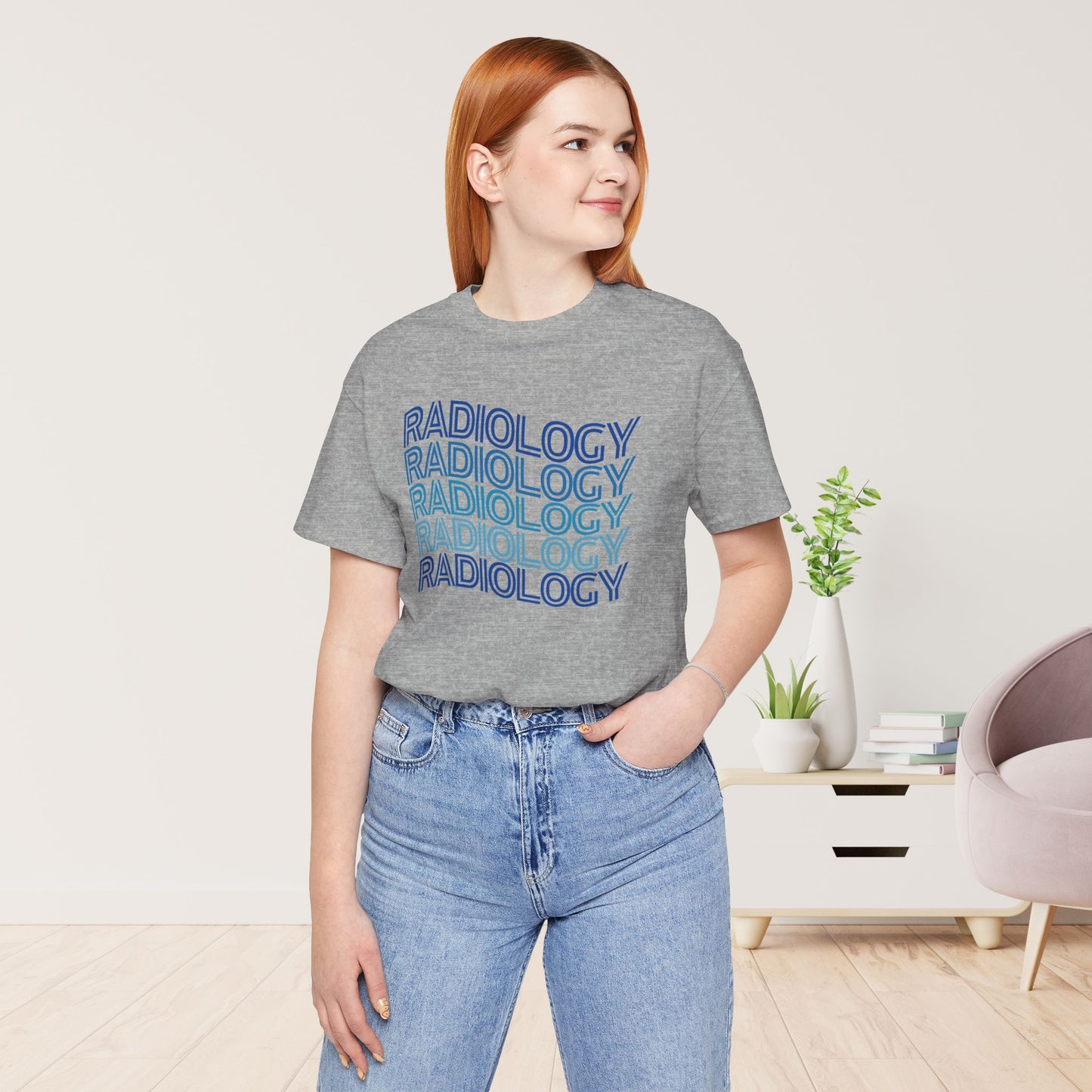 Wavy Blue Radiology Soft Cotton Tee