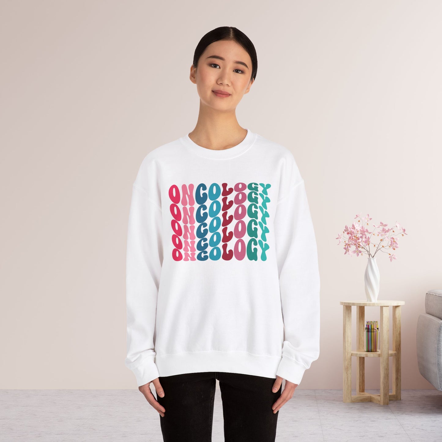 Colorful Groovy Colorful Oncology Sweatshirt