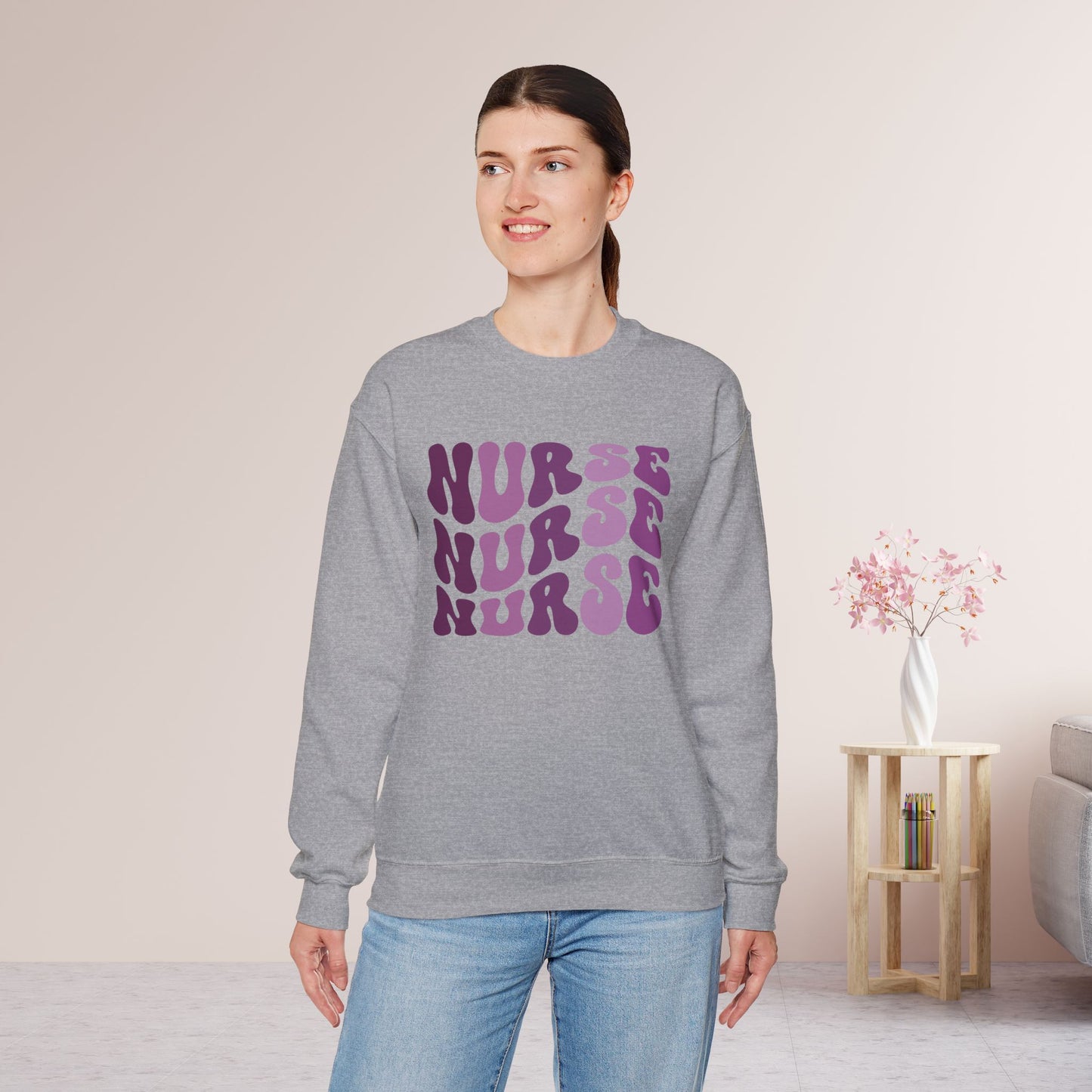 Groovy Purple Nurse Sweatshirt