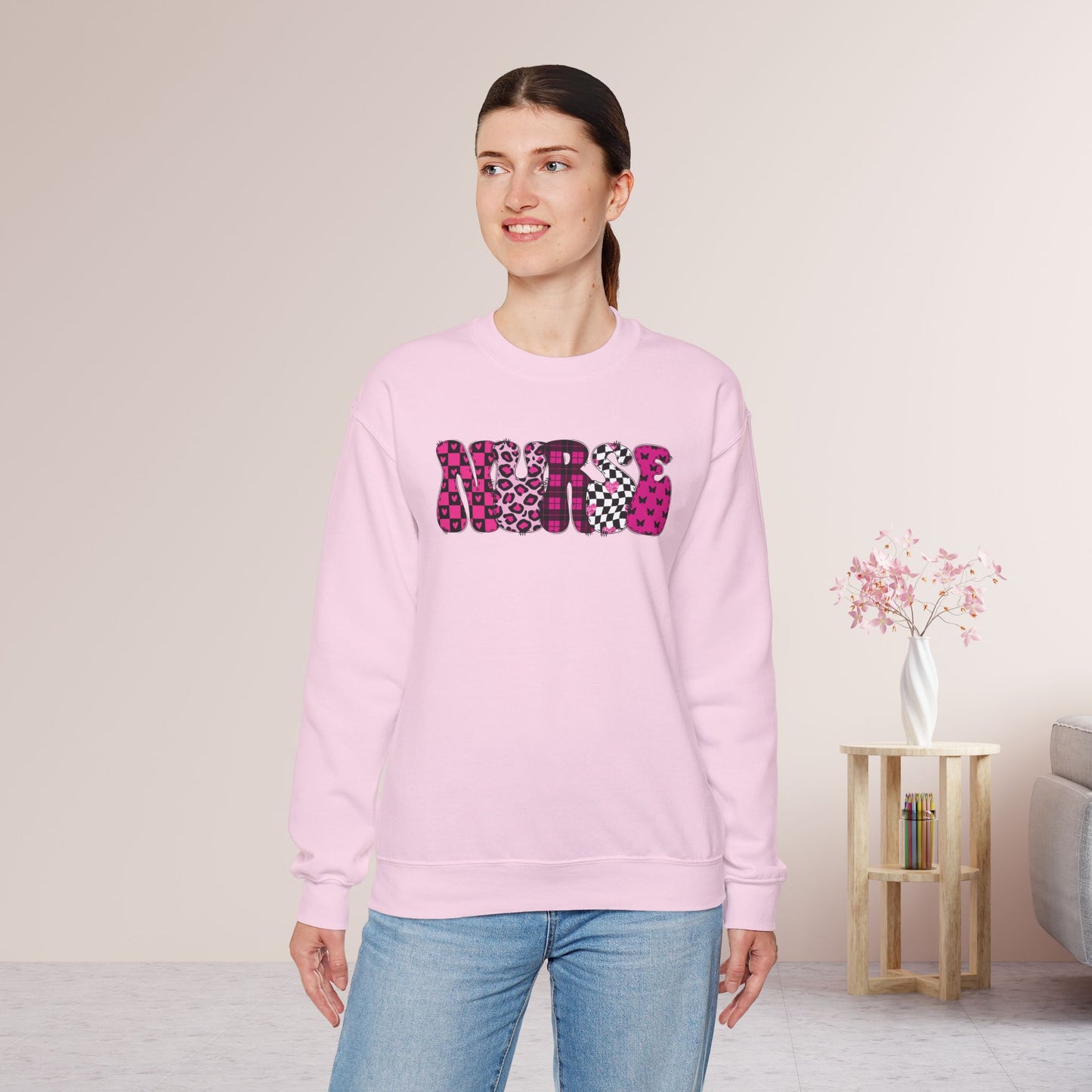 Groovy Font Nurse Sweatshirt - Registered Nurse Sweatshirt