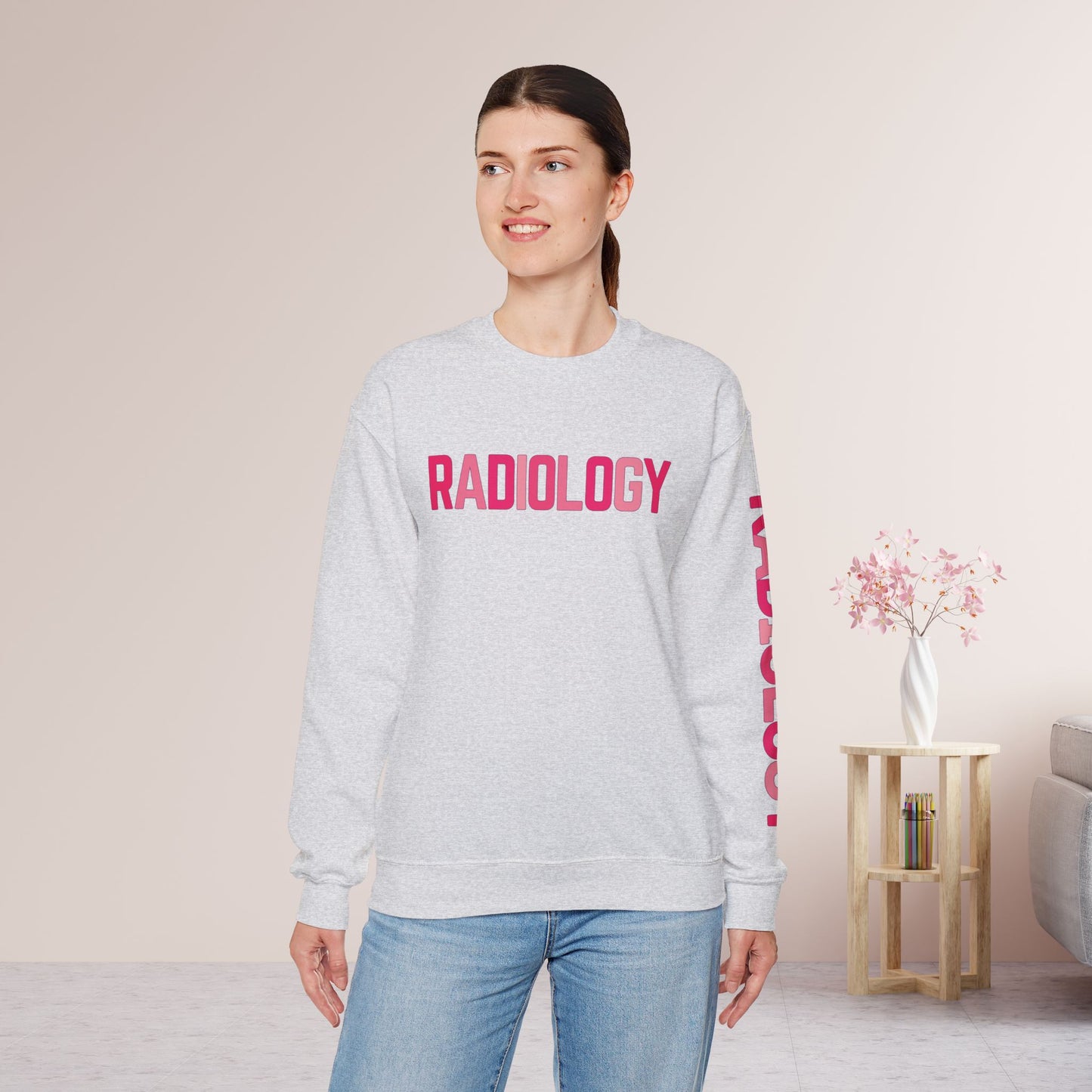 Trendy Pink Radiology Sweatshirt for RAD Technician