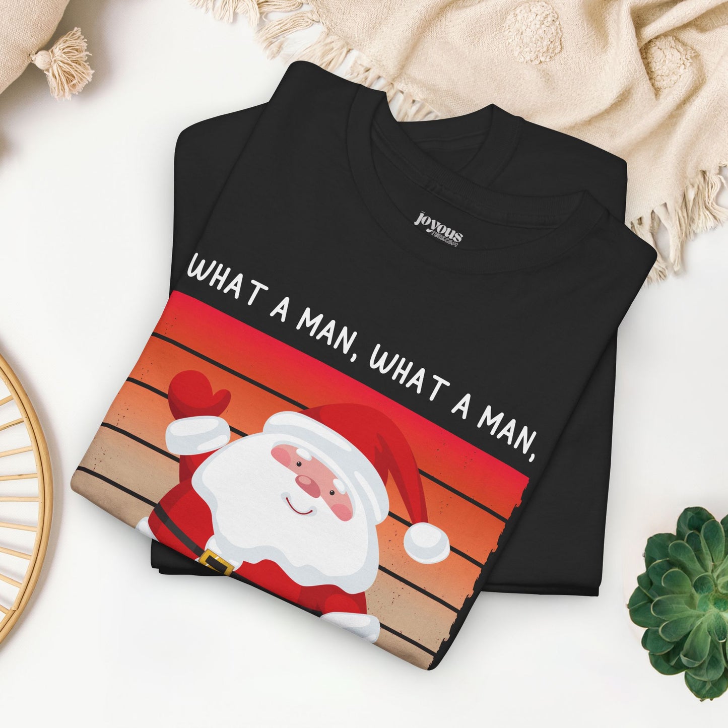 What a Mighty Good Man Funny Christmas Shirt - Matching Family Christmas Heavy Cotton Tee