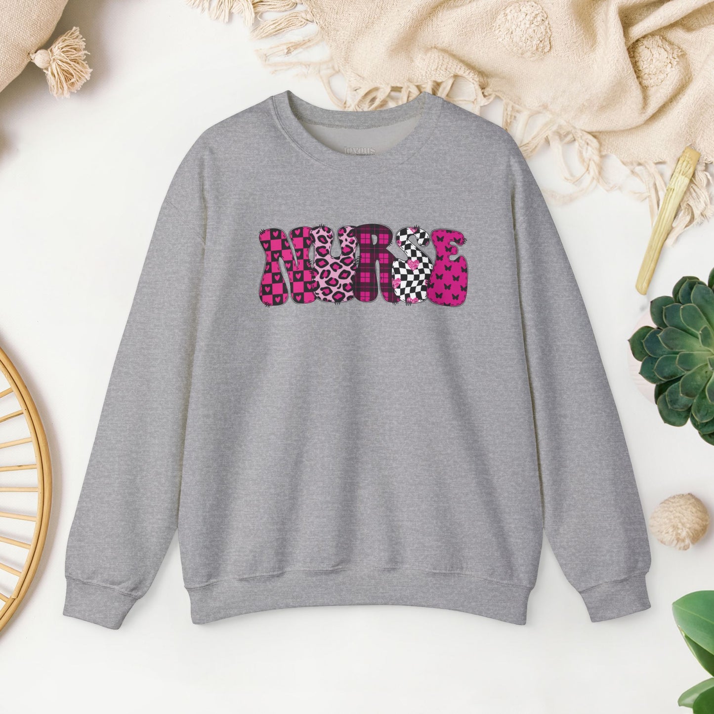 Groovy Font Nurse Sweatshirt - Registered Nurse Sweatshirt