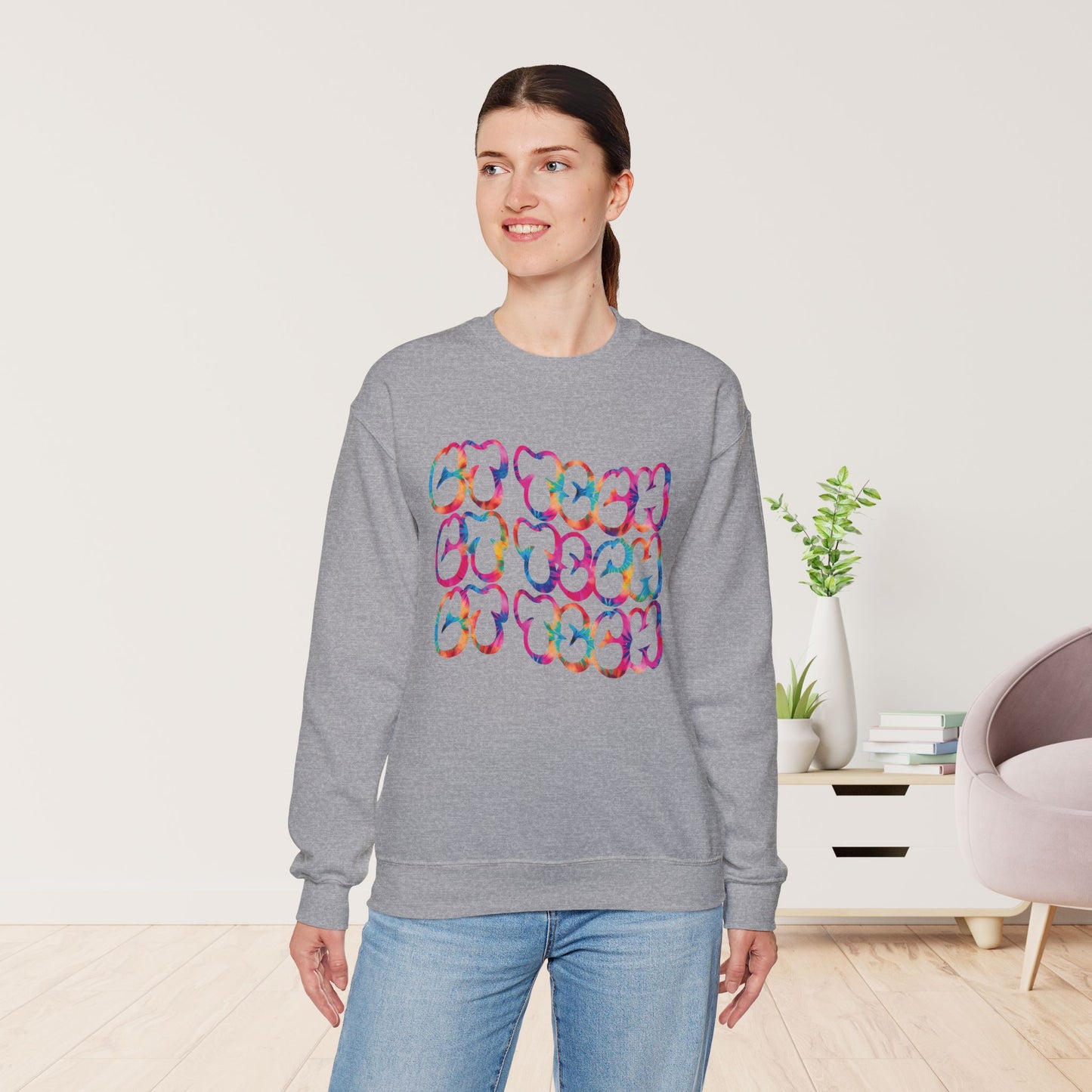 Tie Dye Groovy CT Tech Sweatshirt - CT Technologist Sweater