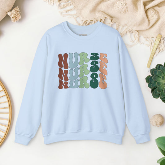 Groovy Nurse Sweatshirt for Registered Nurse