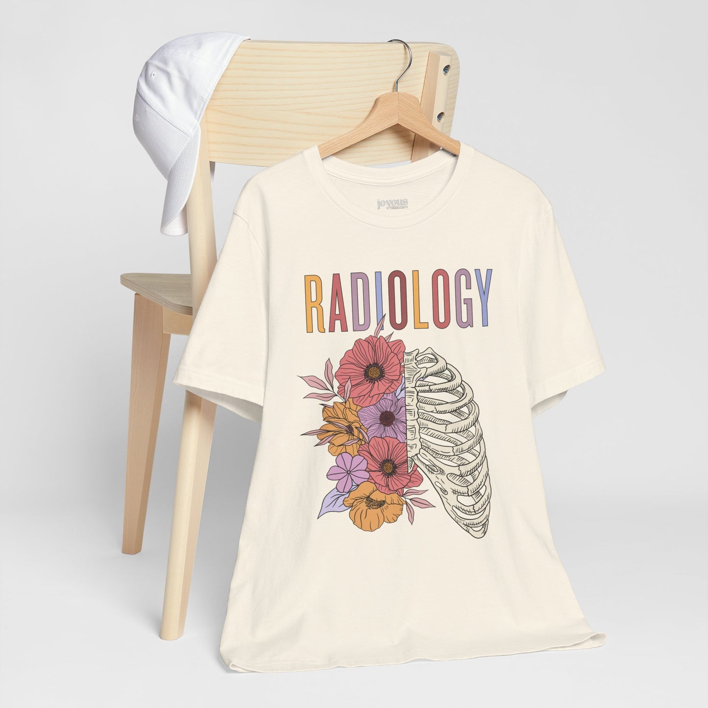 Flower Skeleton Radiology Soft Cotton Tee