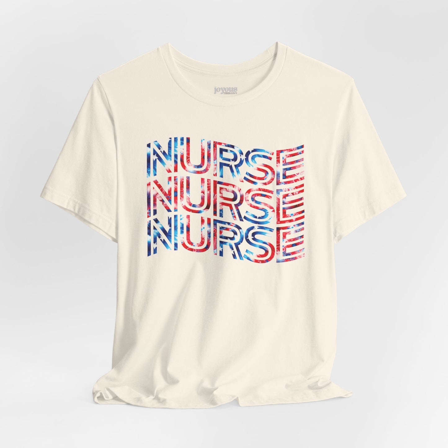 Wavy Patriotic Nurse Shirt - 4th of July Nurse Soft Cotton Tee