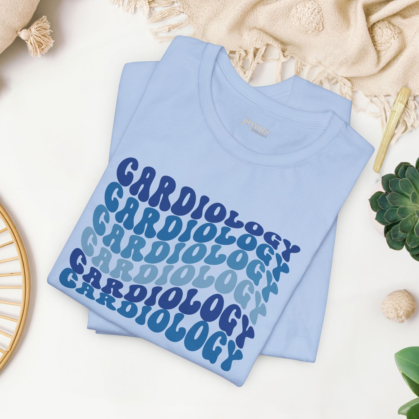 Groovy Blue Cardiology Shirt - Cardiac Nurse Soft Cotton Tee