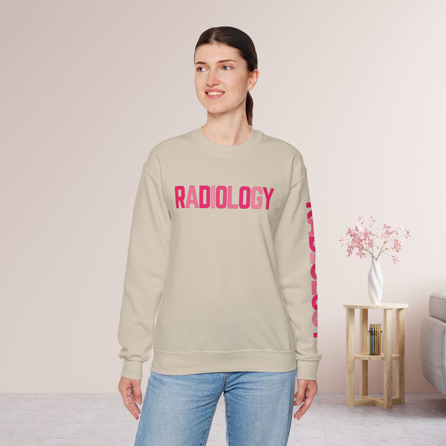 Trendy Pink Radiology Sweatshirt for RAD Technician