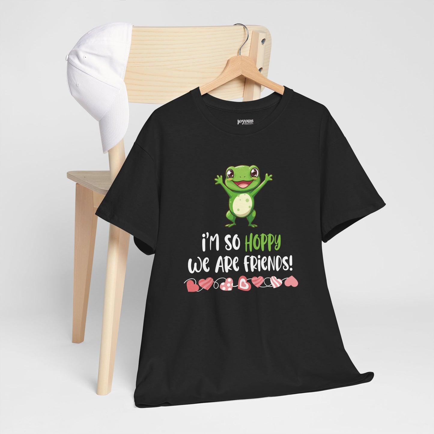 Valentine's Day Teacher Shirt - I'm so Hoppy We are Friends Heavy Cotton Tee