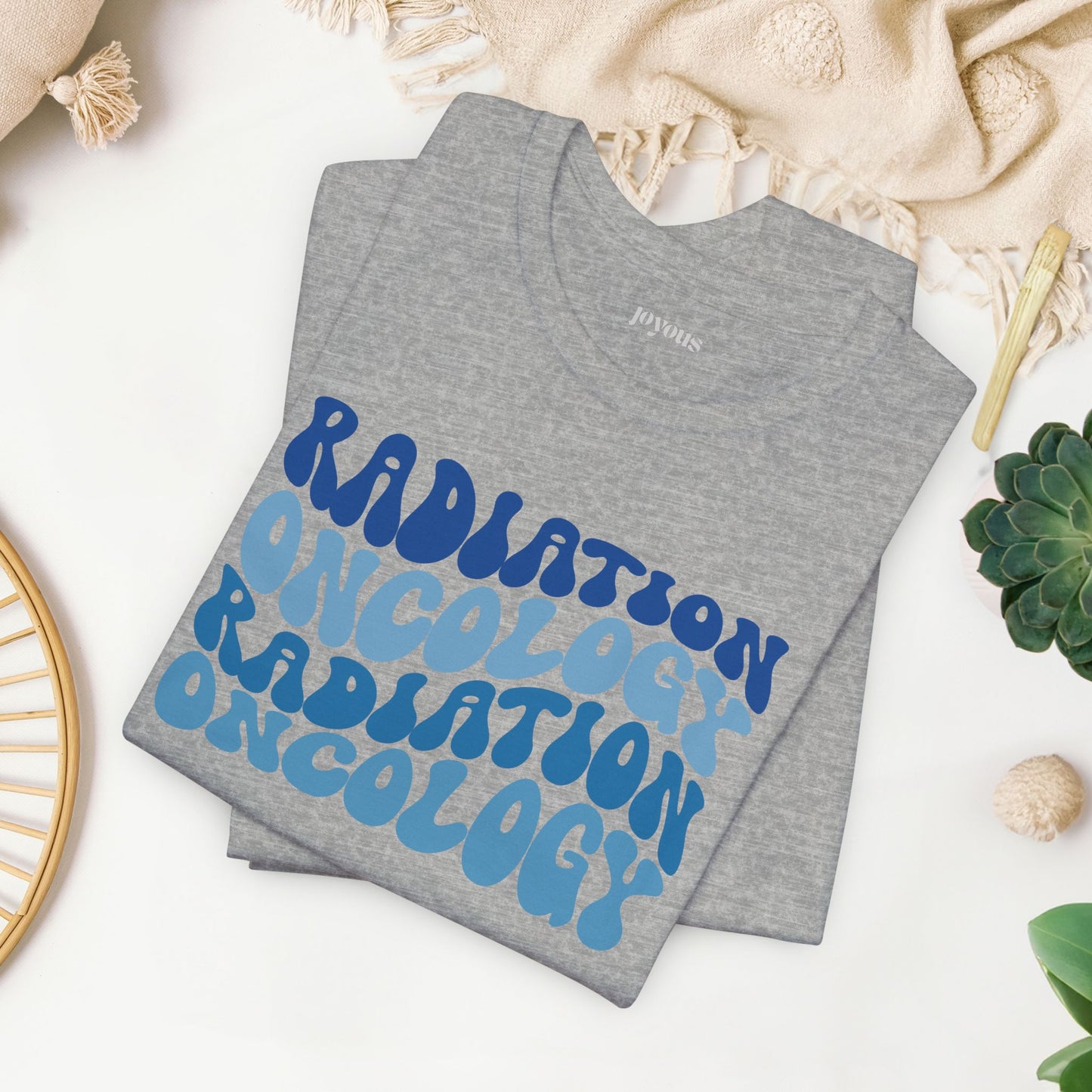 Blue Groovy Radiation Oncology Soft Cotton Tee