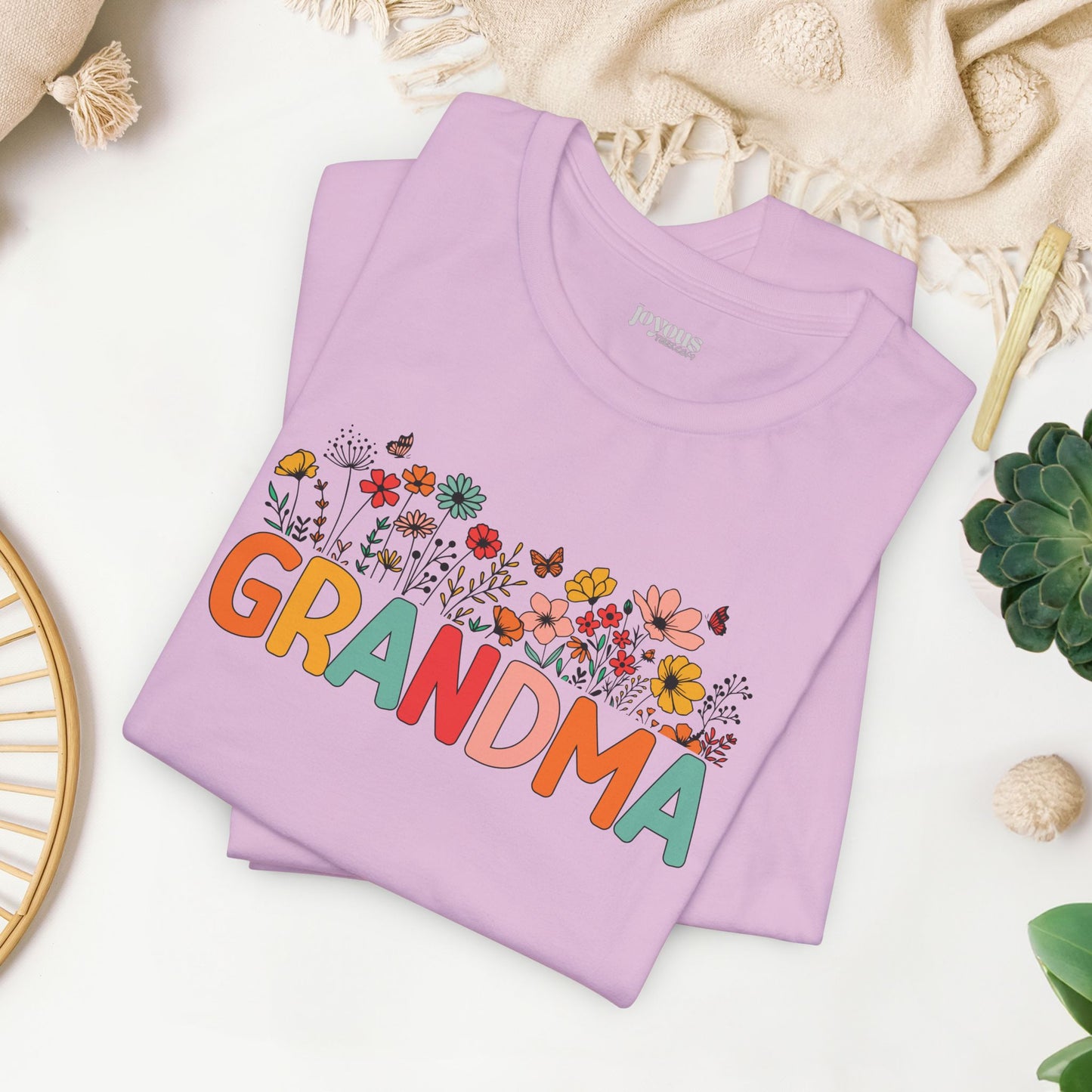 Spring Floral Grandma Soft Cotton Tee