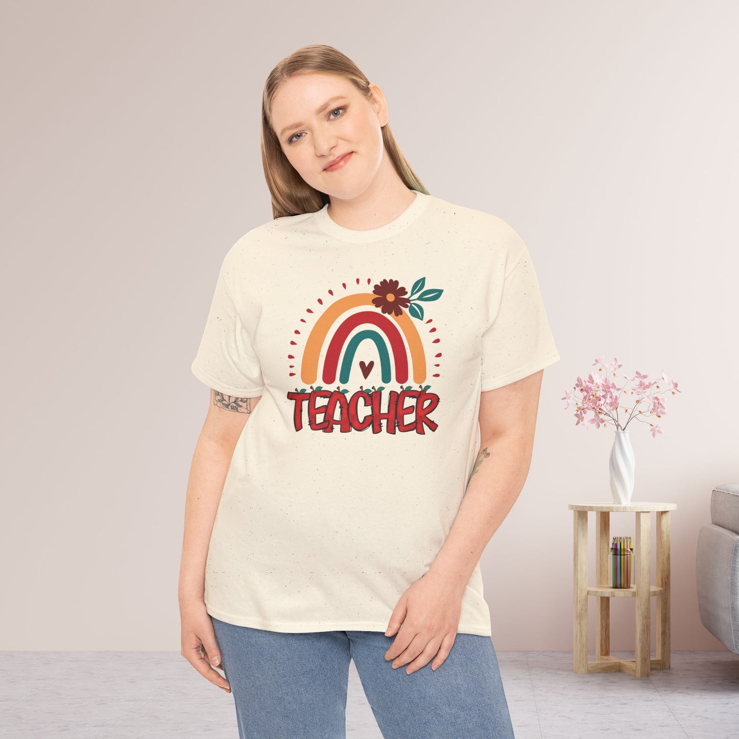 Trendy Teacher Shirt - Back to School Heavy Cotton Tee