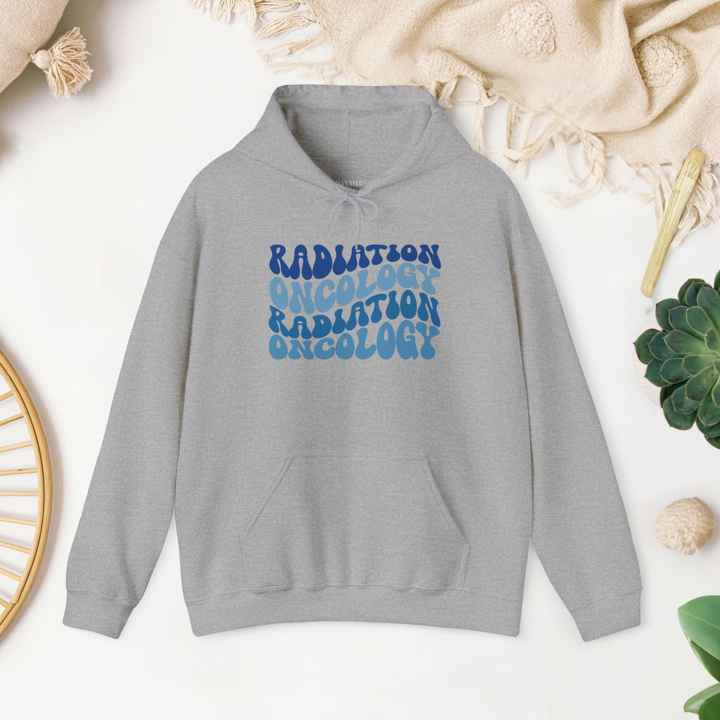 Blue Groovy Radiation Oncology Hoodie