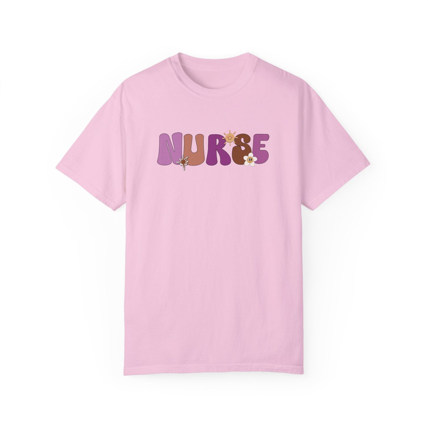 Comfort Colors Purple Groovy Nurse Shirt - It's a Beautiful Day to Save Lives Tee