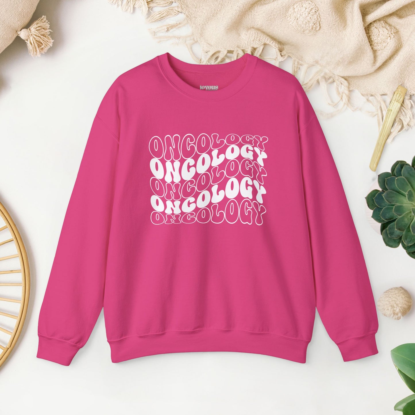 White Groovy Colorful Oncology Sweatshirt